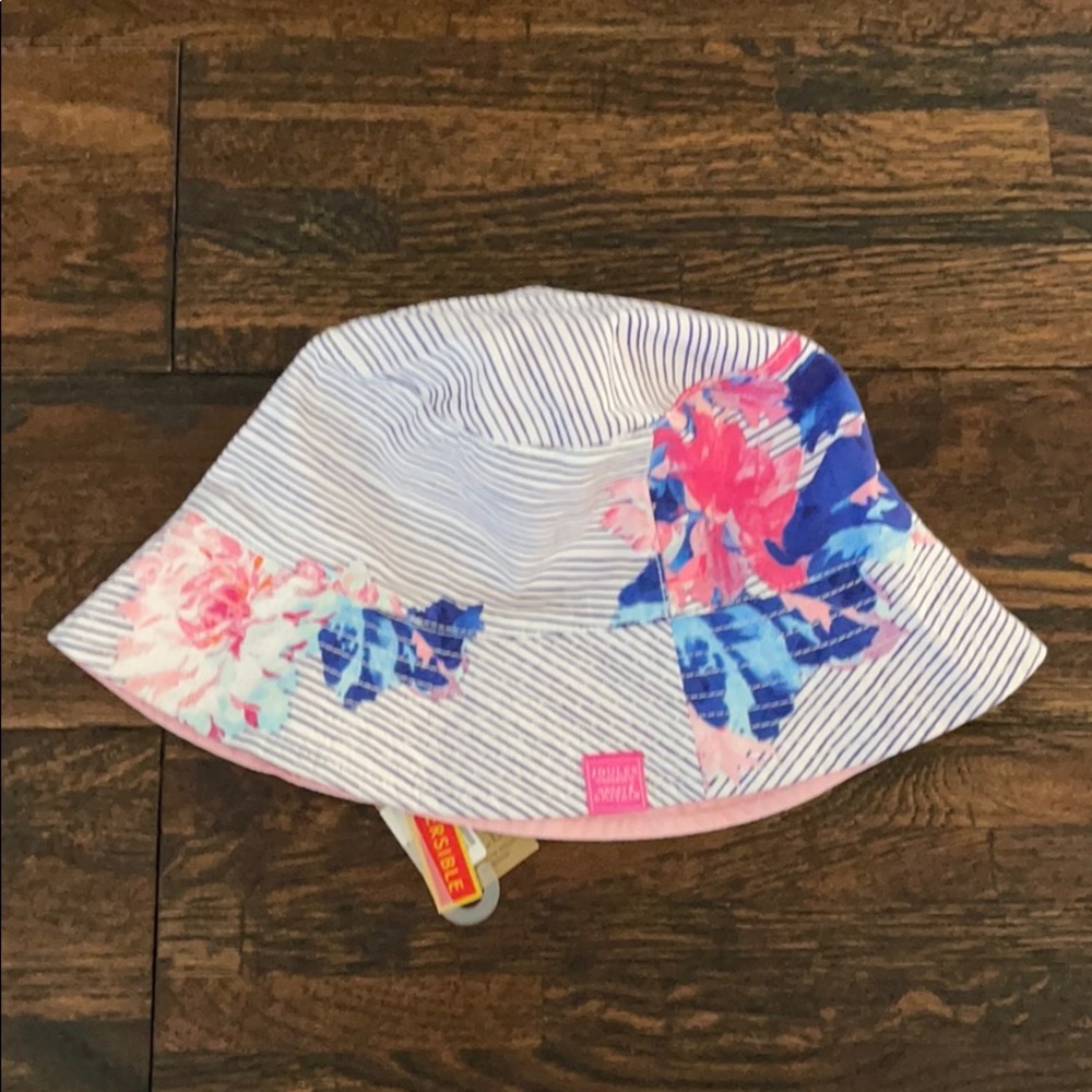 Joules Floral Striped Bucket Hat (Reversible)